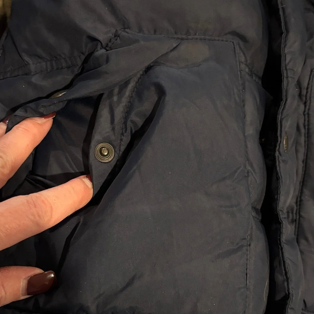 Baby Gap Boys Size‎ 2 Puffer Jacket Winter Coat Navy w/ Removable Hood